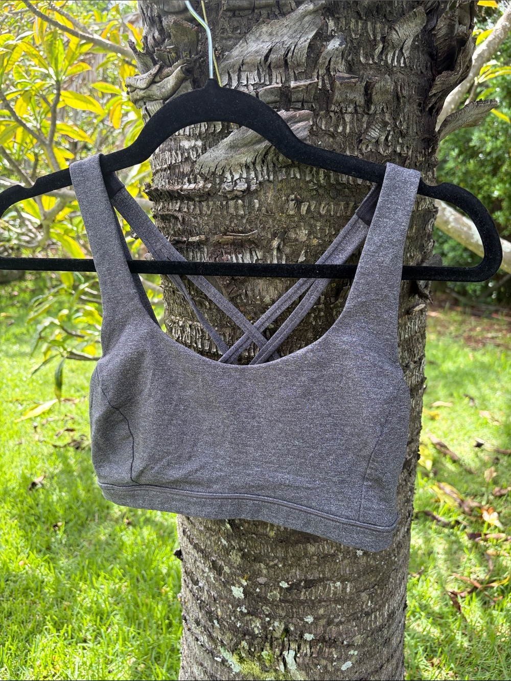 lululemon athletica Gray Crisscross-Back Sports Bra